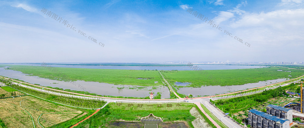 岳阳自然风光 岳阳君山区 岳阳君山江豚湾公园 岳阳航拍