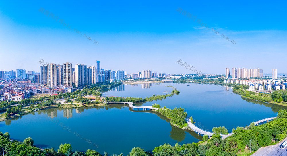 岳阳航拍 岳阳东风湖 岳阳航拍 湖南岳阳航拍全景