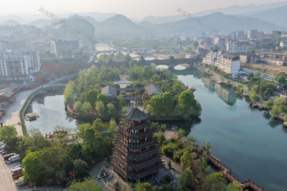 山水  生态 环境  画卷  城步 南湖公园