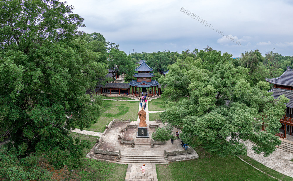 岳阳屈子文化园屈原雕像 岳阳汨罗 汨罗市城市航拍 汨罗风光 