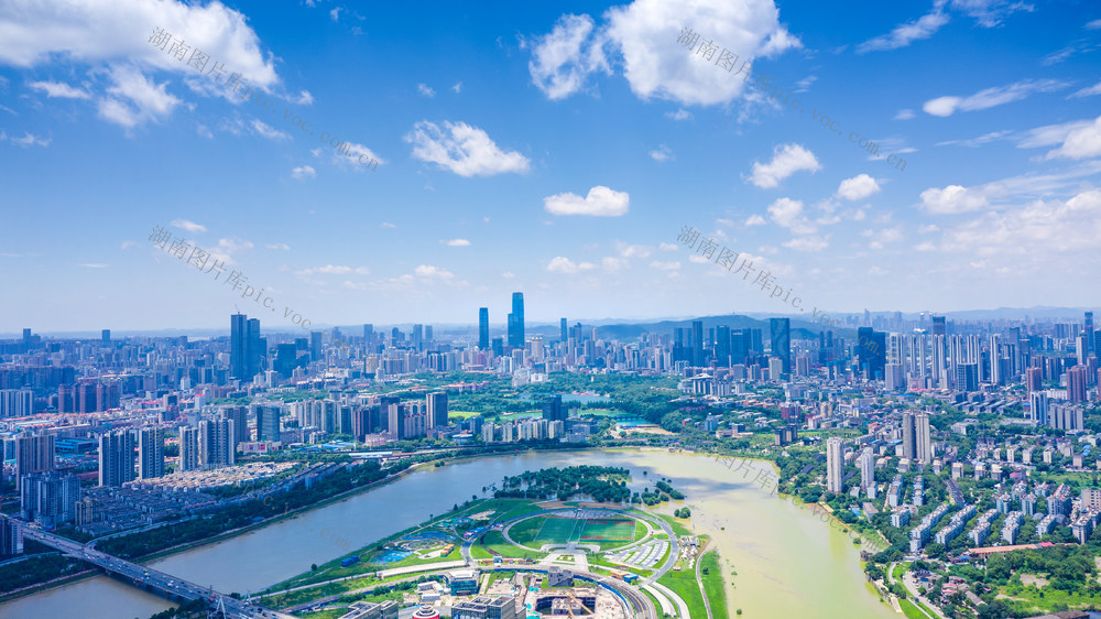 长沙城市航拍 长沙开福区城市航拍全景 长沙马栏山文化创意产业园 湖南长沙 长沙城市地标