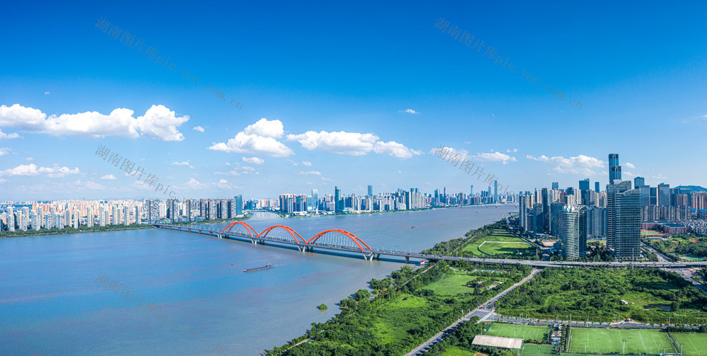 长沙湘江航拍 长沙福元路大桥 长沙城市航拍 长沙 长沙开福区航拍