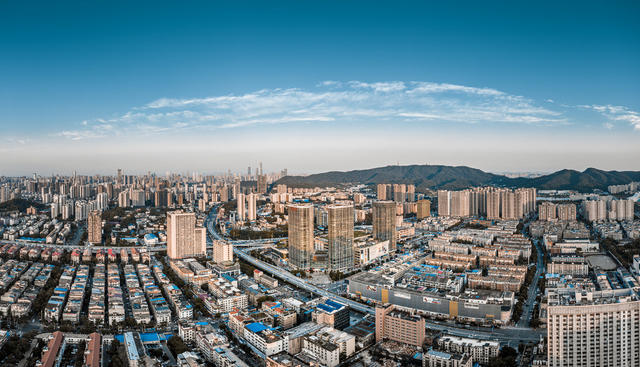 长沙城市航拍 长沙航拍全景 长沙岳麓区 长沙城市地标