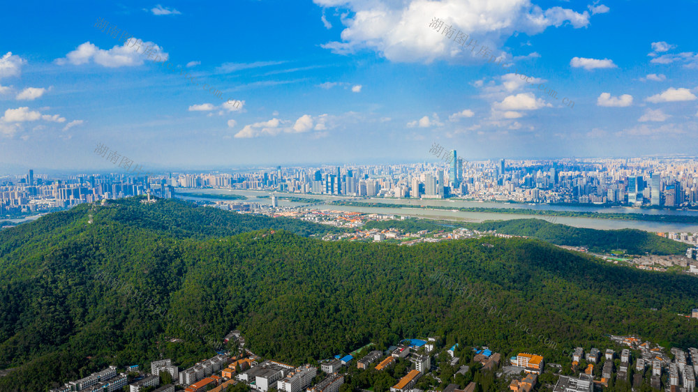 长沙城市航拍全景 长沙岳麓区 长沙岳麓山 长沙航拍 湖南长沙