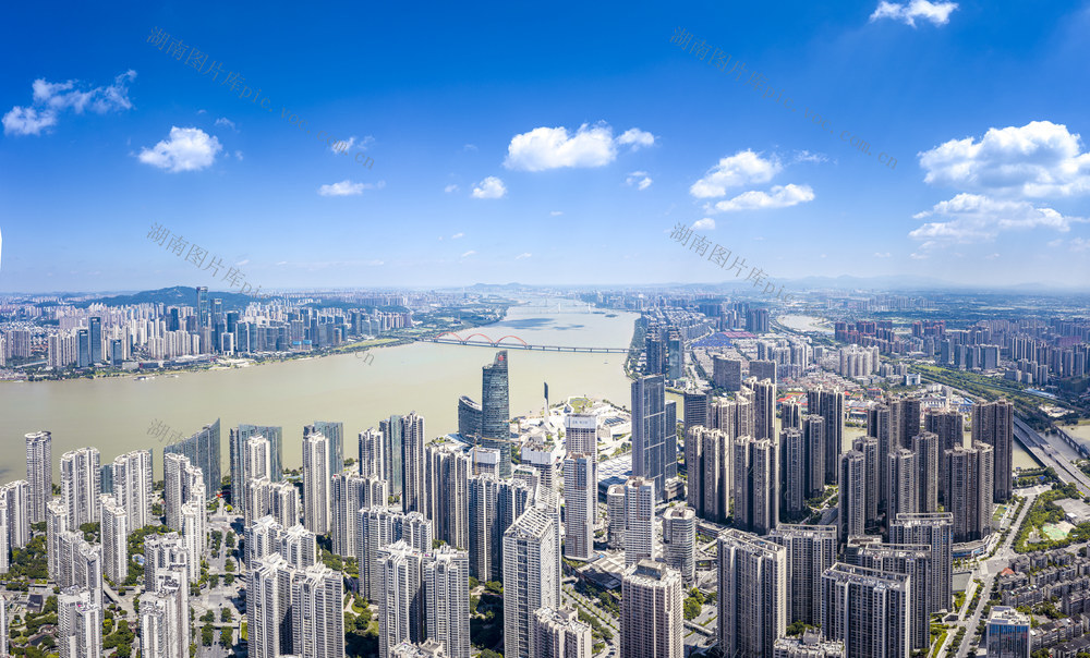 长沙北辰三角洲航拍 长沙航拍 长沙湘江 湖南风光 长沙城市建筑 