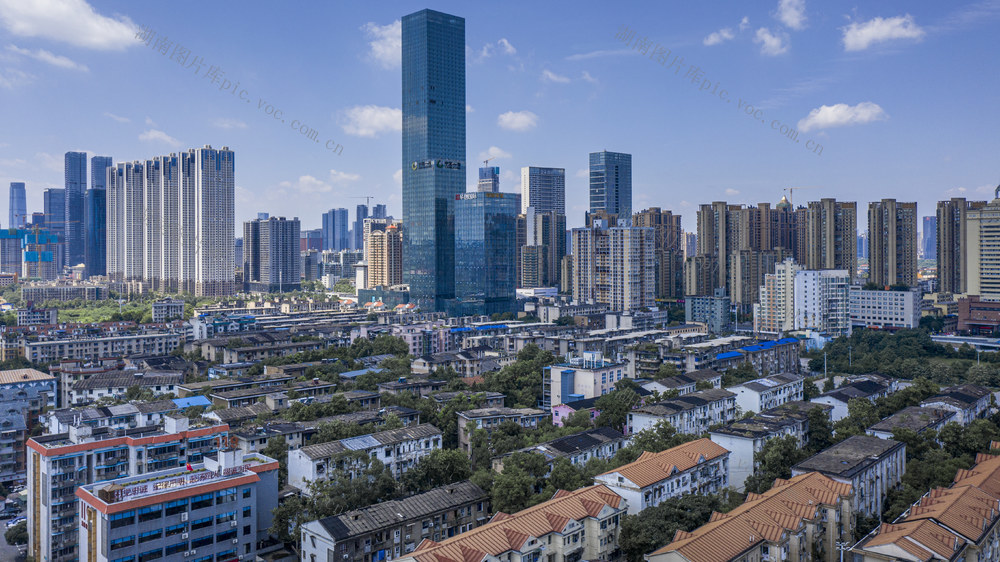 长沙波隆立交桥城市航拍全景  长沙 湖南长沙 长沙交通 长沙开福区