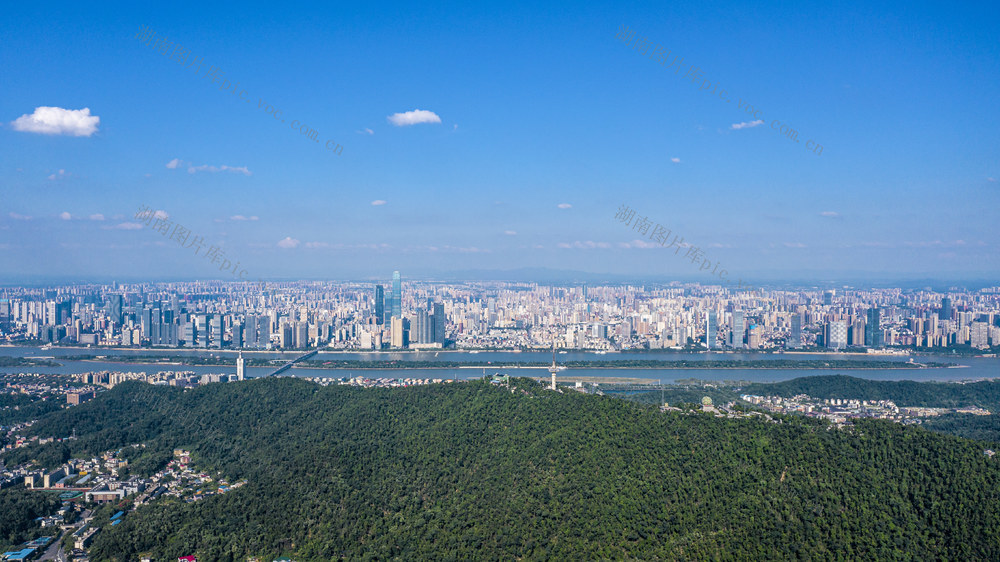 长沙岳麓山航拍 长沙岳麓山 长沙航拍 长沙城市风光 长沙旅游