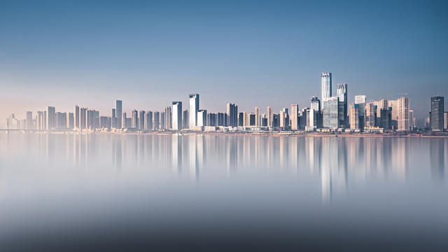 长沙北辰三角洲航拍 长沙湘江中心 长沙城市地标 湘江 长沙航拍 长沙城市建筑