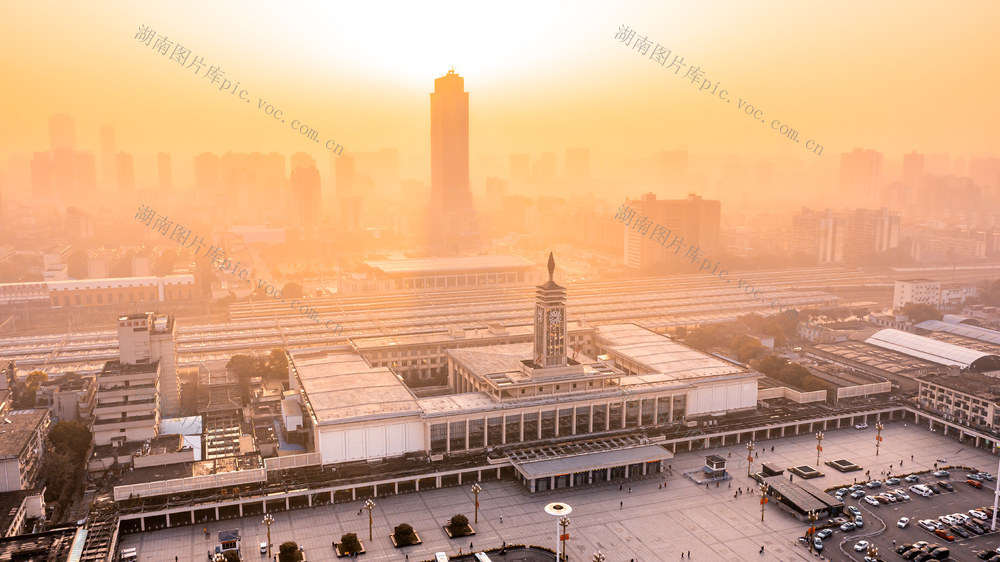  长沙五一大道火车站 长沙航拍 长沙火车站 长沙城市航拍 长沙城市地标 湖南长沙