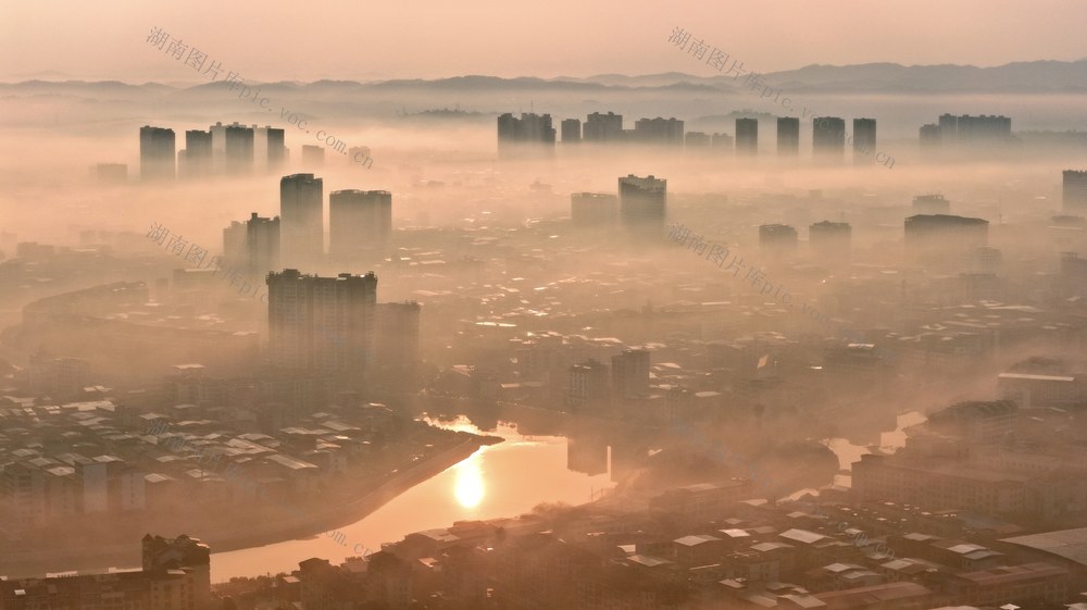 常宁  城区  云雾  美景