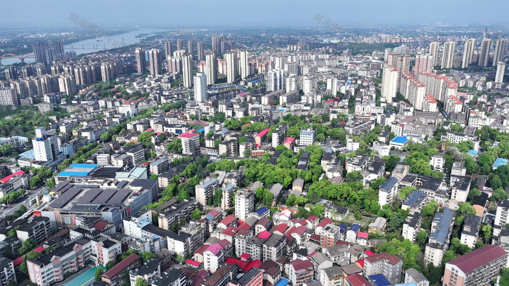 航拍囗益阳囗中囗城区