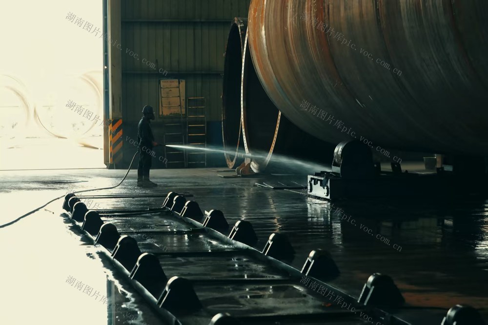 湖南湘能重工有限公司生产车间焊工作业场景
