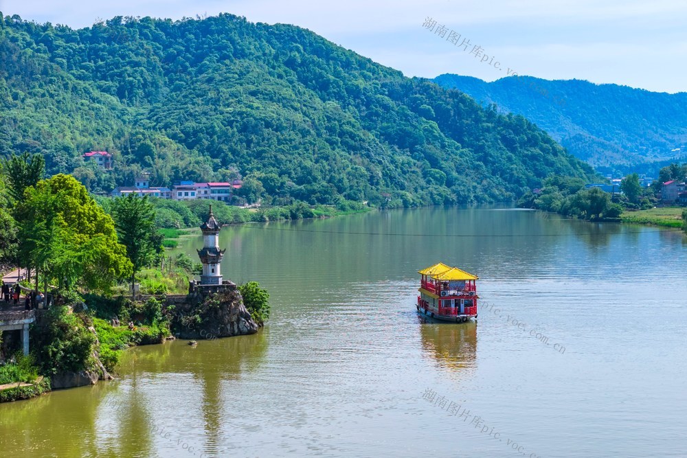 五一  假期  文旅  游船  日出  休闲  水乡  云端