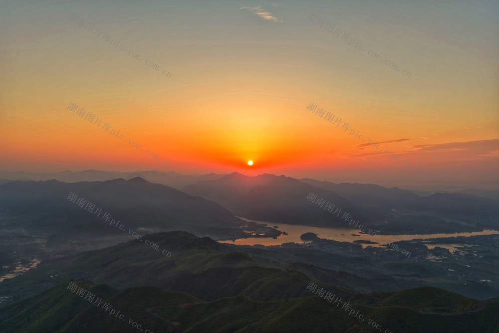 宜山，日出，朝晖，潇水，盘山公路，无人机，航拍
