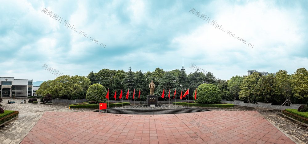 岳阳汨罗岳阳任弼时雕像 岳阳红色旅游 岳阳城市 岳阳人文