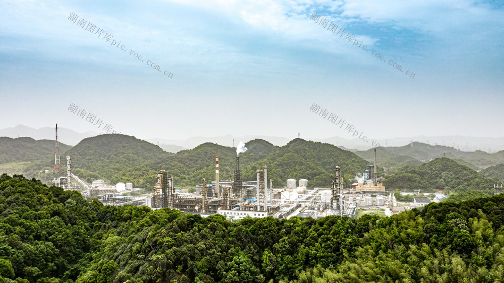 岳阳云溪巴陵石化工厂 岳阳化工厂 岳阳云溪区 岳阳经济发展 岳阳工业 岳阳城市航拍
