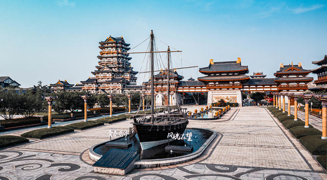 长沙铜官窑古镇风景区 长沙铜官窑夜景 长沙风景 长沙旅游 铜官窑夜景打铁花 铜官窑景区航拍