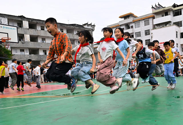 六一,活动,趣味运动,跳绳,拔河