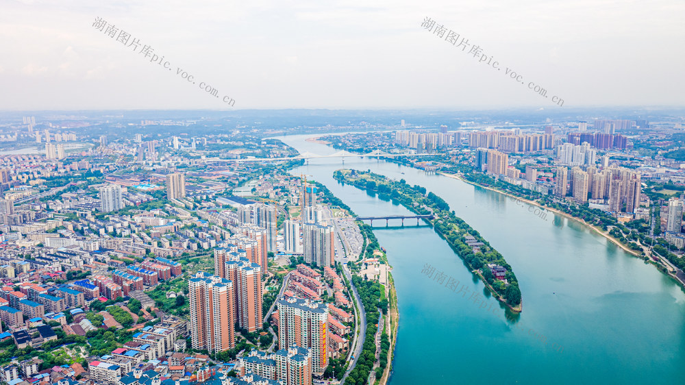 衡阳东洲岛景区航拍全景 衡阳城市航拍 衡阳城市地标 衡阳风 