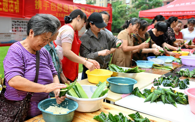 端午，节日，传统，文化，包粽子，街道，社区，居民，群众，切磋，民俗，体验