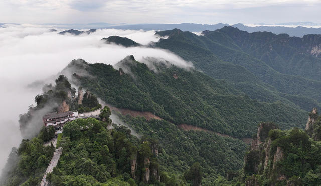 张家界 天子山 云瀑