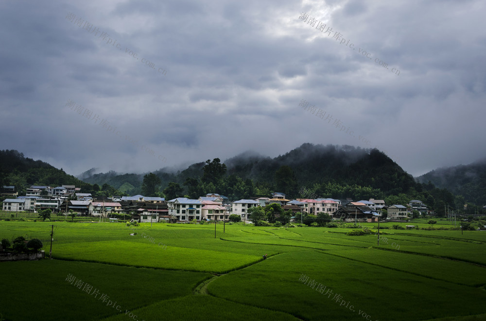 通道 侗族 雨后 阳光 美丽 新农村