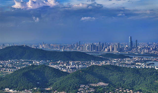 山城 岳麓山 衡山  湘江新区 全景 高空