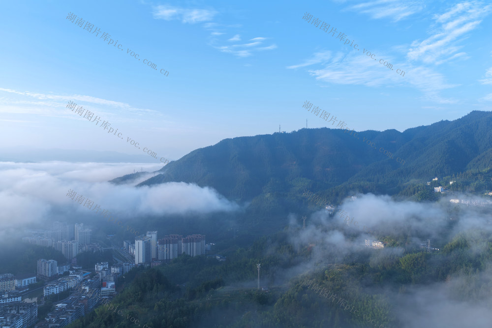 桂东、清晨、晨雾、山城、仙境、缥缈、晨韵...