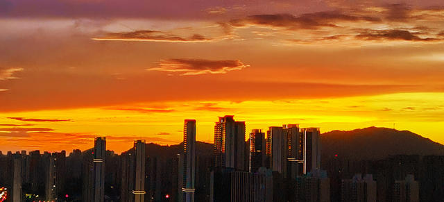 长沙 雨后 夕阳