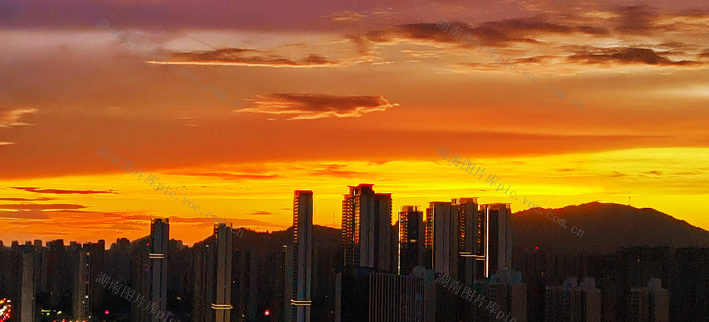 长沙 雨后 夕阳