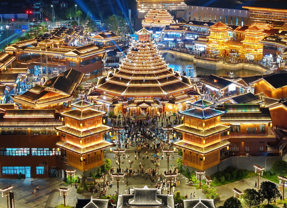 夜经济 夜市 鹤城 鼓楼 侗寨 榆树  怀化西 卯榫