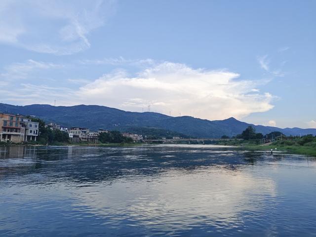 舂陵河  黄昏  湘南风光 常宁  白沙镇
