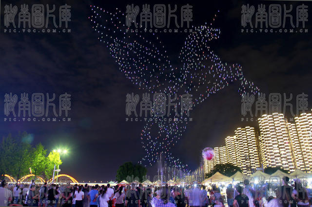 长沙 夜色 无人机
